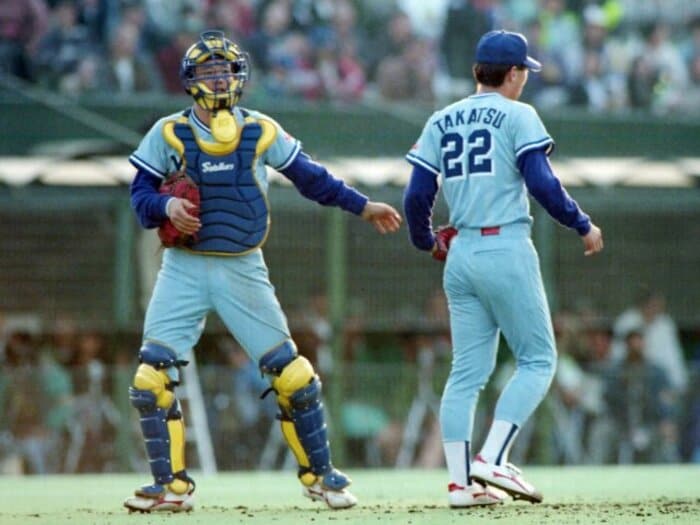 清原和博への内角攻めが裏目に…「打者の反応を見て配球を変えろ」日本一の決め手となった“ノムラの教え”と古田敦也の決断＜Number Web＞ photograph by Sankei Shimbun