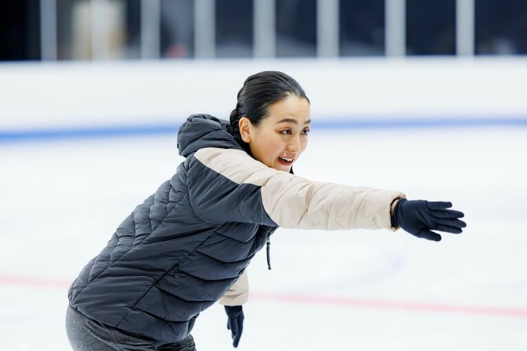 「MAO RINK」オープニングイベントに登場した浅田真央　©Kiichi Matsumoto