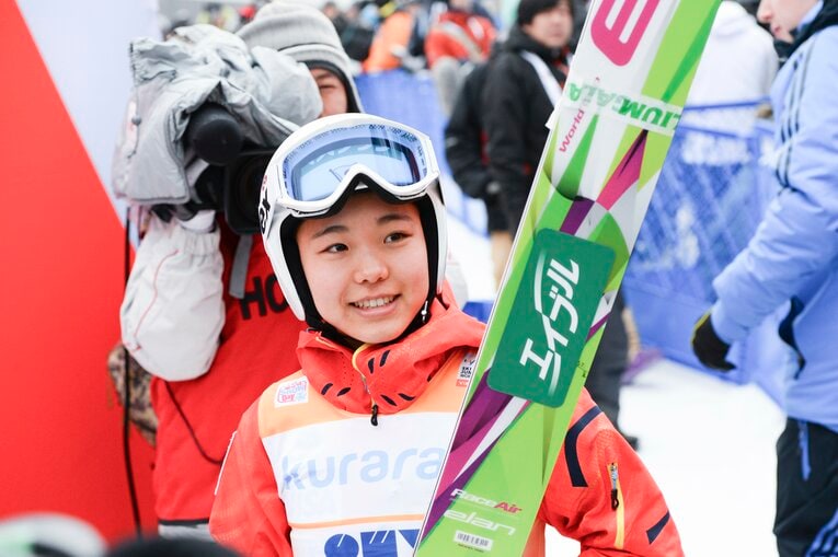 2014年ワールドカップ第9戦（蔵王）で優勝した高梨沙羅　©Asami Enomoto