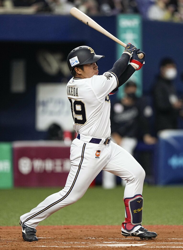 オープン戦では安打を放つなど、好調な打撃が目立ったオリックス池田陵真　©︎KYODO