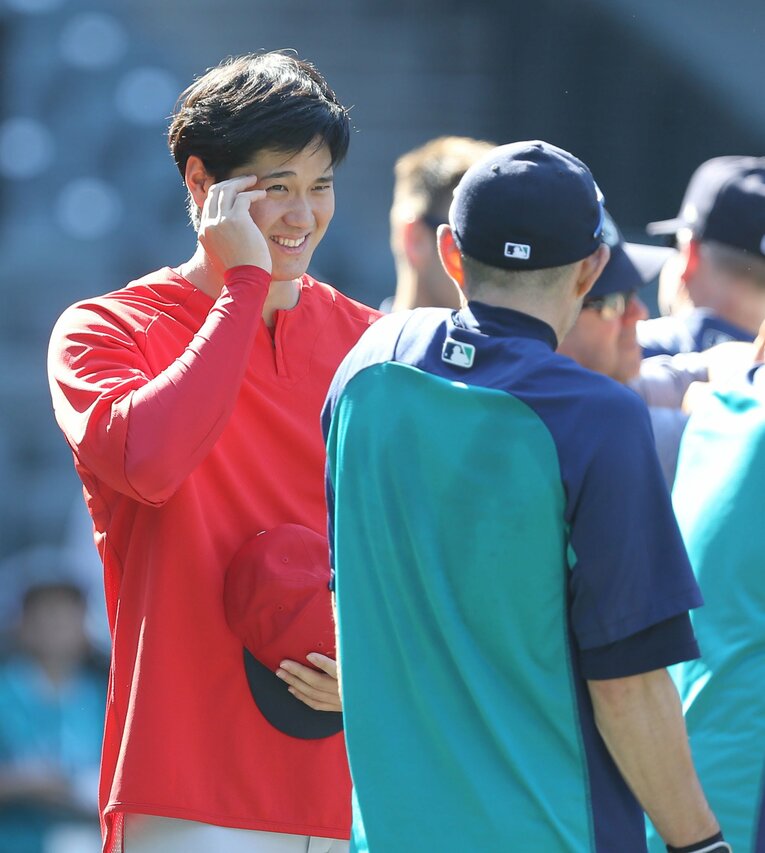 イチローと大谷翔平（2枚目／全3枚）　©JIJI PRESS
