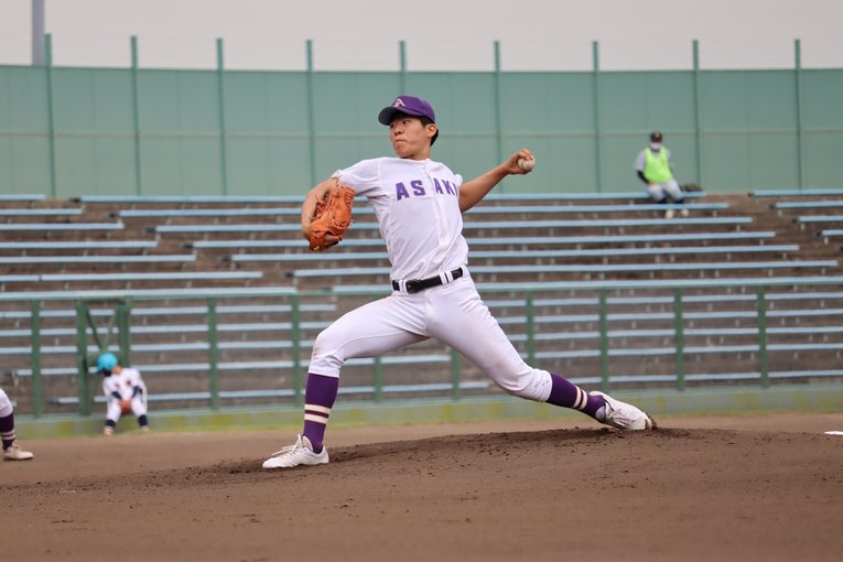 1年時から133キロをマークするなどポテンシャルを持つ安積高校エース・小関達陽。「安積にいいピッチャーがいるらしい」と、地元で知られる程度の存在だった　©Genki Taguchi