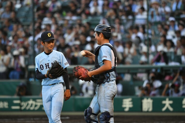 第100回大会で印象的な活躍を見せた林優樹と有馬諒（当時2年）©Hideki Sugiyama