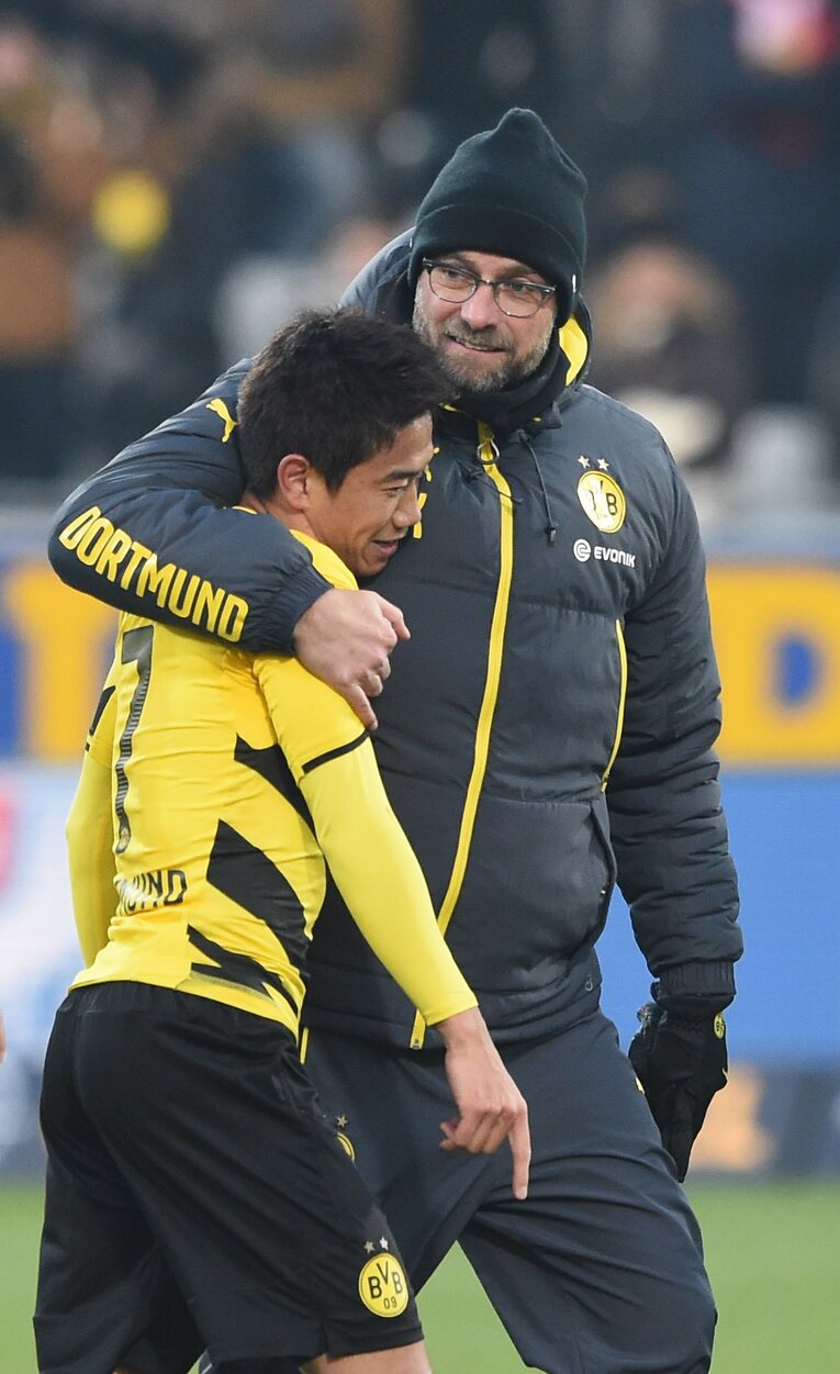 マンUで失意のときを過ごし、ドルトムント復帰後も本調子ではなかった香川をクロップは支援した　©Getty Images