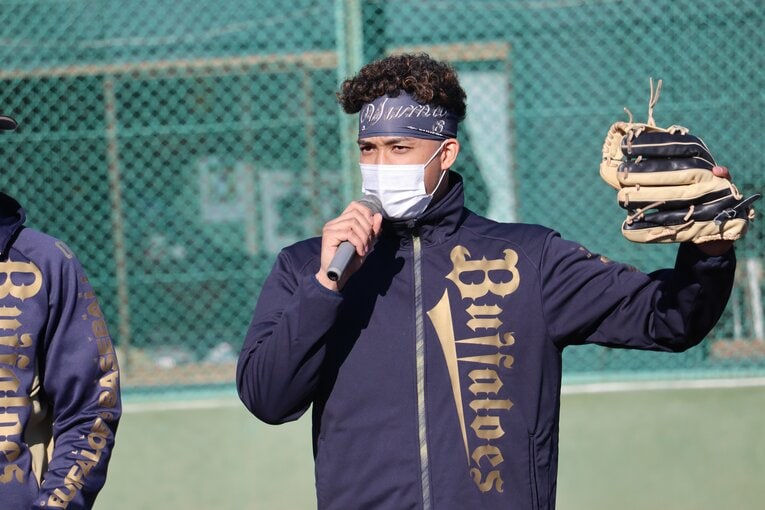 野球教室の一コマ