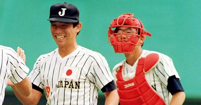 古田敦也選手 キャッチャーミット赤 （中古】ミズノ グローバル