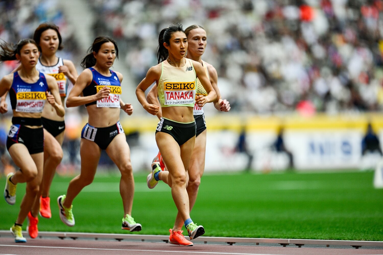 ペースメーカーを務めた1時間半後に行われた1500mで2位に入った田中　©︎Nanae Suzuki