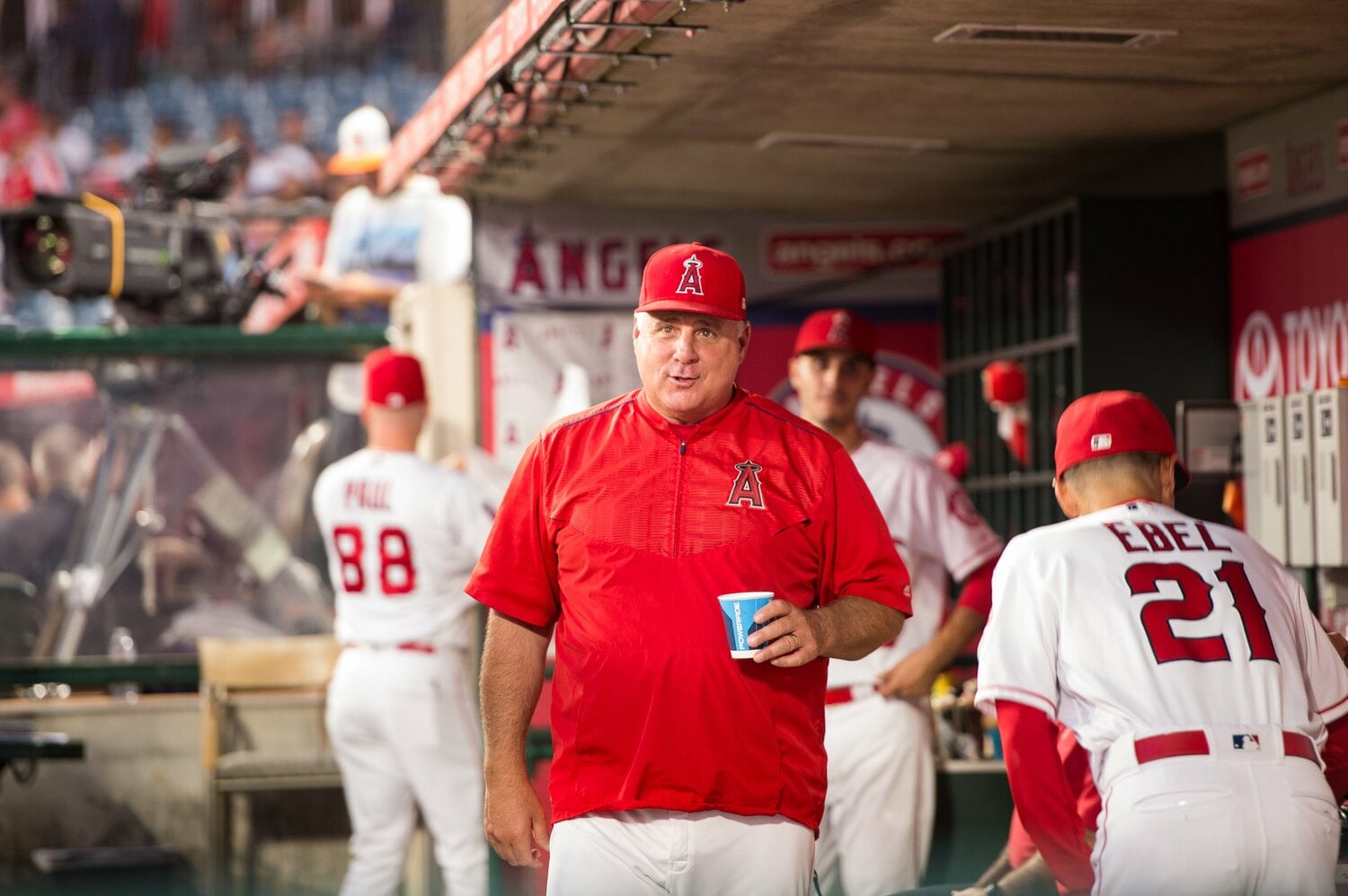 大谷のメジャー1年目（2018年）、エンゼルスの監督だったマイク・ソーシア ©Nanae Suzuki