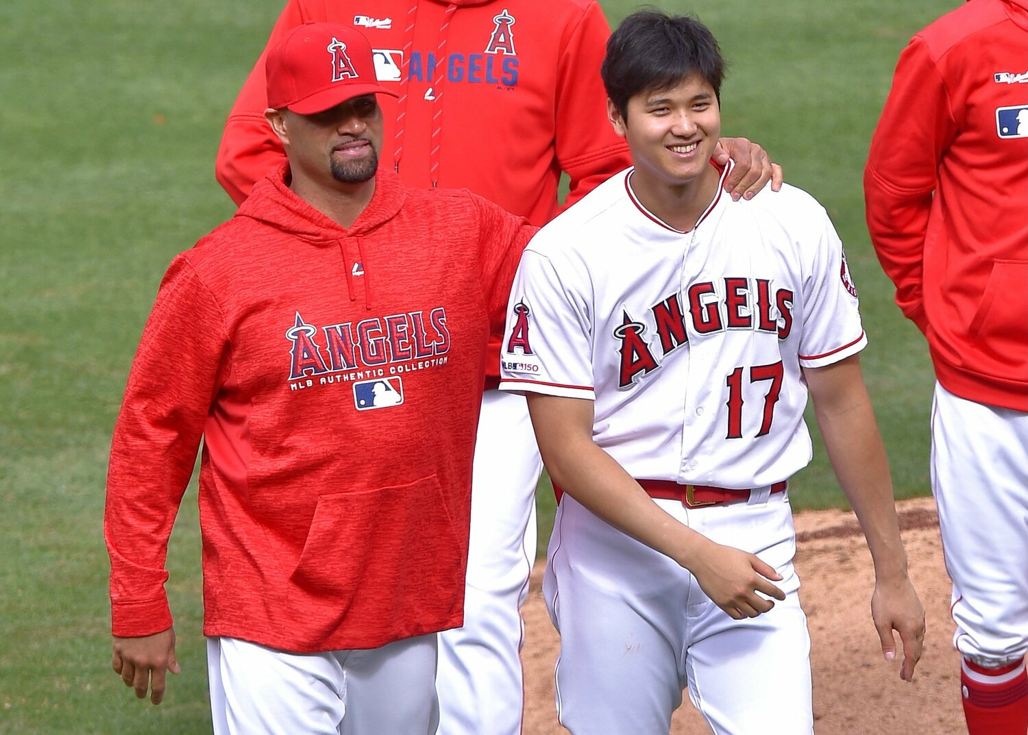 プホルスの実直な姿は、新人時代の大谷にも大きな影響を与えた　©JIJI PRESS