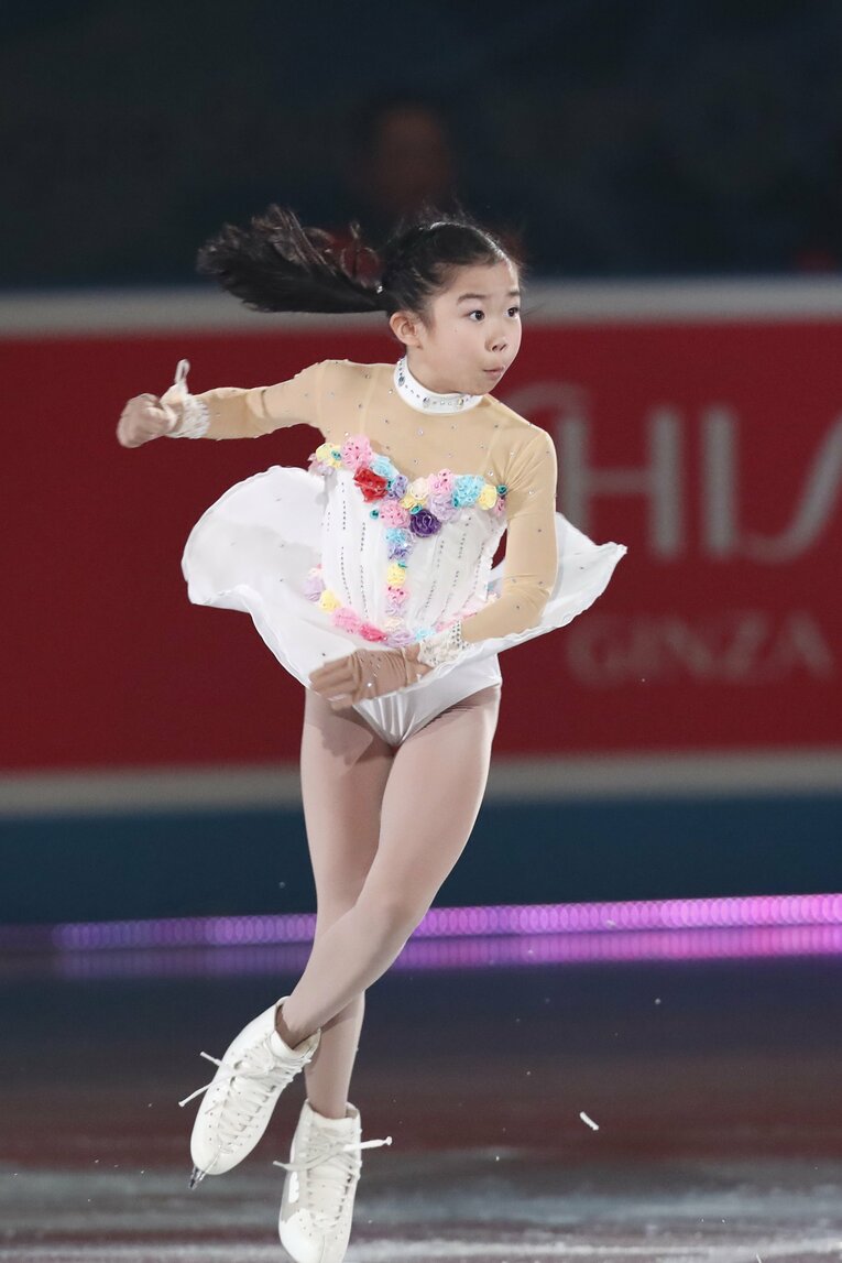 当時10歳の中井亜美　©Naoki Nishimura/AFLO SPORT