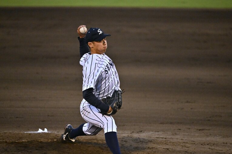 侍ジャパン大学生代表の選考合宿でも好投した渡邉　©Hideki Sugiyama