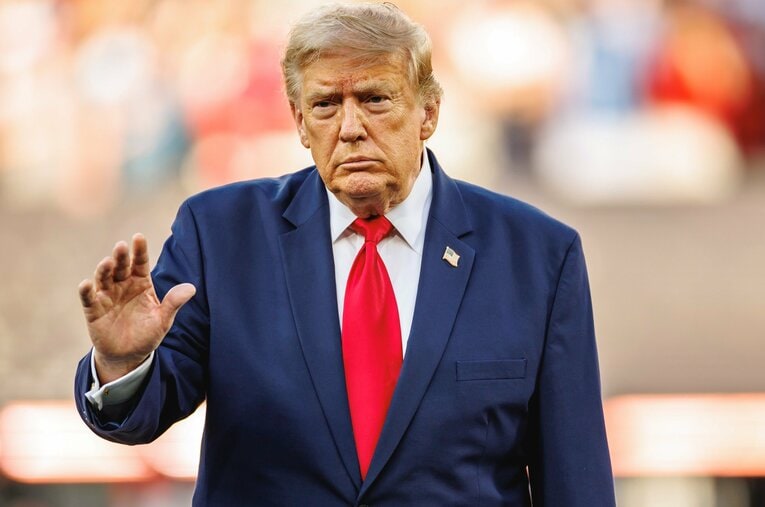 W杯決勝会場に現れたアメリカのトランプ大統領 ／ photograph by Kiichi Matsumoto/JMPA