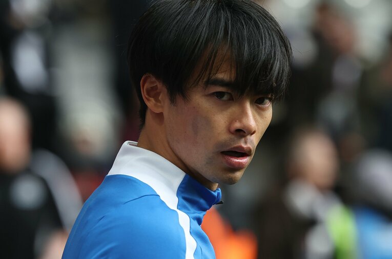 3月2日、ニューカッスル戦前のブライトン三笘薫（27歳） ／ photograph by Getty Images