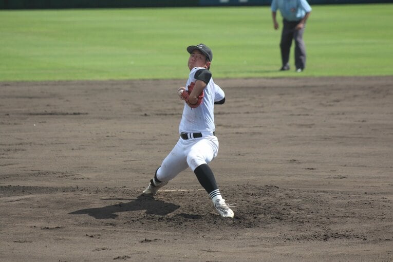 現在のチームのエース投手である鷲尾大和は140kmを超える直球を武器に三振も奪える好投手だ　©Fumi Sawai