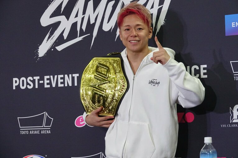 「ホント怖かったんですよ」試合前はたびたび悪夢を見ていたという武尊　©Koji Fuse