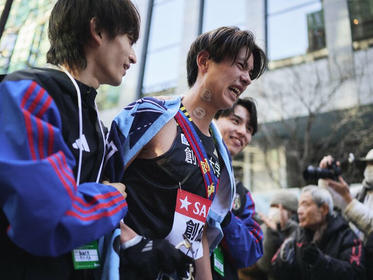 8位でゴールした創価大　©Yuki Suenaga