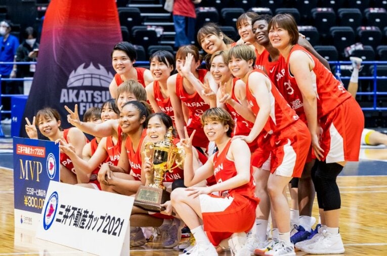 ポルトガル相手に順当に3連勝した日本代表。6/19～28の強化合宿を経て東京五輪内定12人が決定する ／ photograph by Kiichi Matsumoto