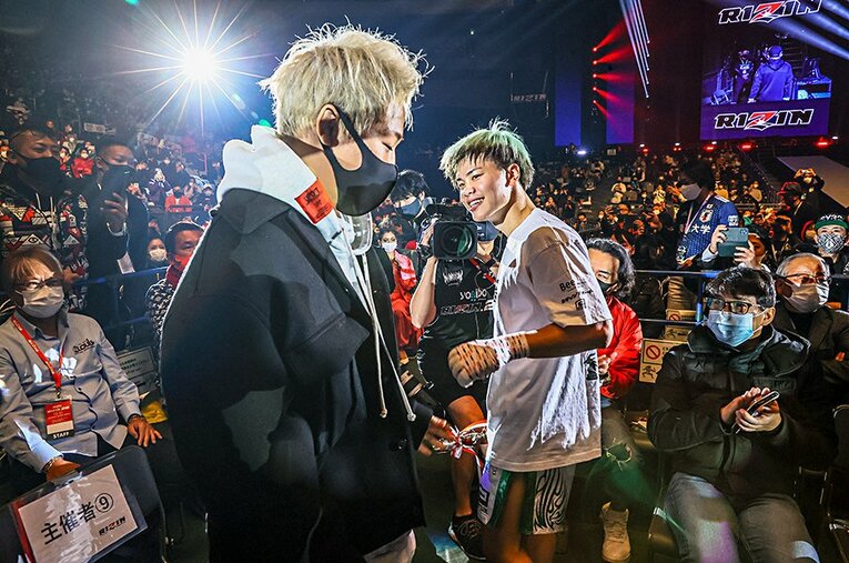 この5年間熱望され続けている那須川天心と武尊の試合は、果たして実現するのだろうか ／ photograph by RIZIN FF Susumu Nagao