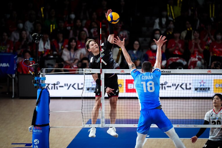 西田有志（VNLスロベニア戦）©︎Volleyball World