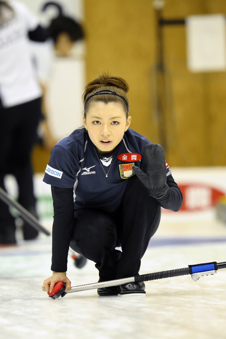 本橋麻里。2009年、バンクーバー五輪カーリング日本代表決定戦で　©BUNGEISHUNJU