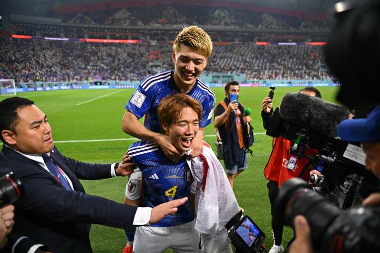 スペイン戦終了後　©Takuya Kaneko／JMPA