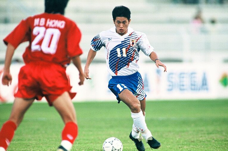 アメリカW杯最終予選、韓国戦のカズ ／ photograph by Kazuhito Yamada
