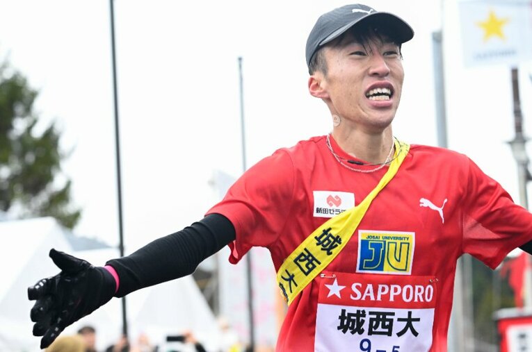 箱根駅伝5区で2年連続の区間新記録を樹立した城西大の山本唯翔　©Nanae Suzuki