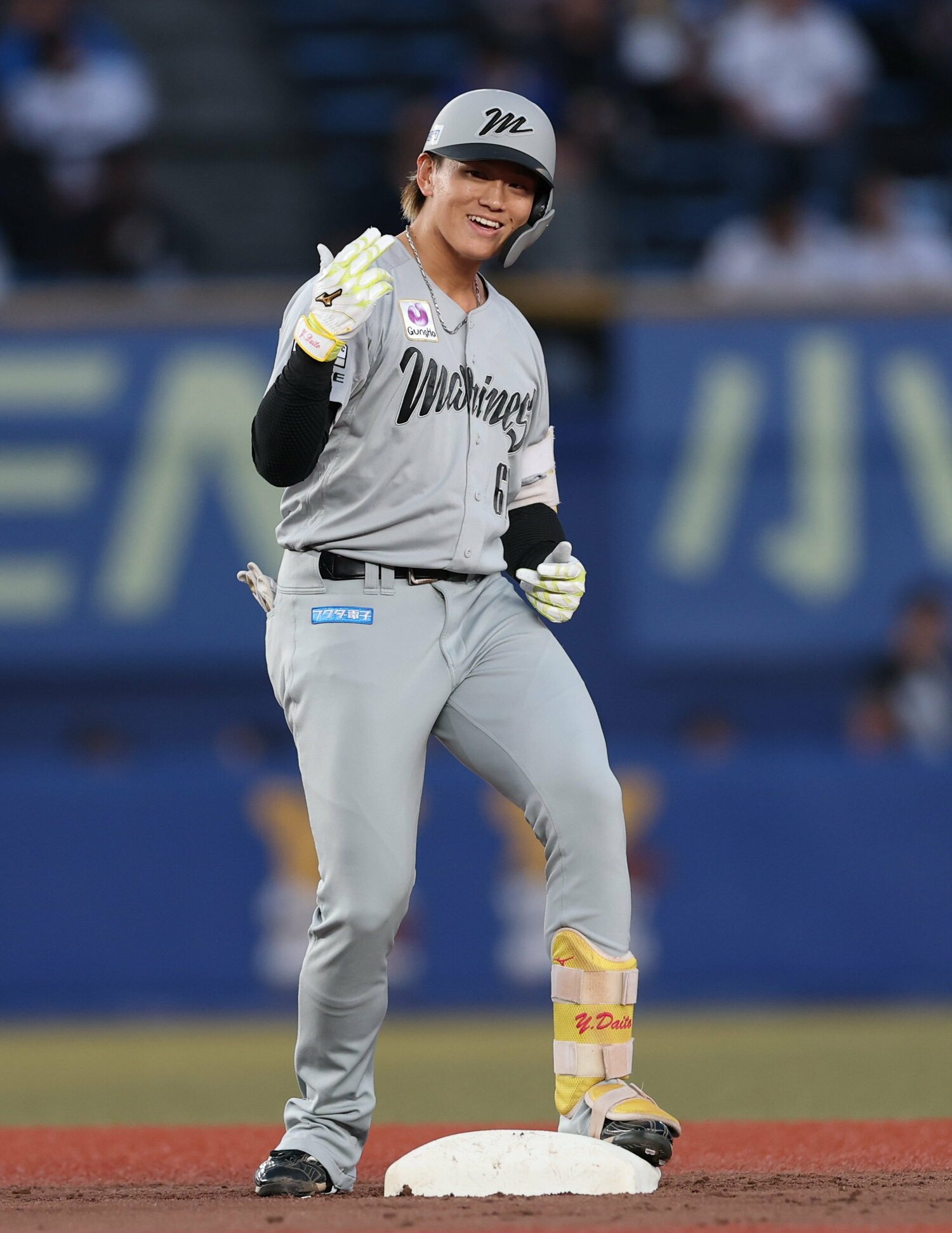 2020年の育成ドラフト3位、開星高（島根）からロッテ入りした山本大斗（22歳）。プロ5年目　©JIJI PRESS