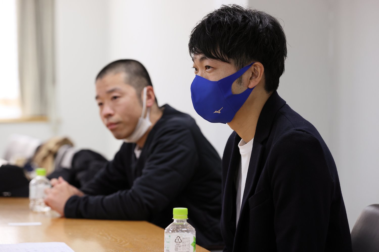 アキナの秋山賢太（手前）と山名文和。M-1決勝は2016年以来4年ぶり2度目だった