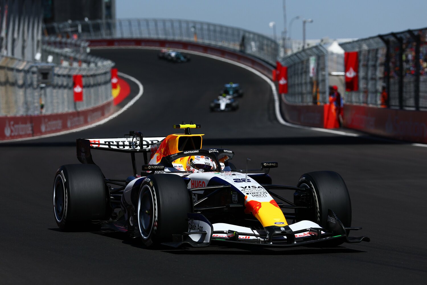 レースできる喜びを実感したスペインGPでの角田 ©Getty Images / Red Bull Content Pool