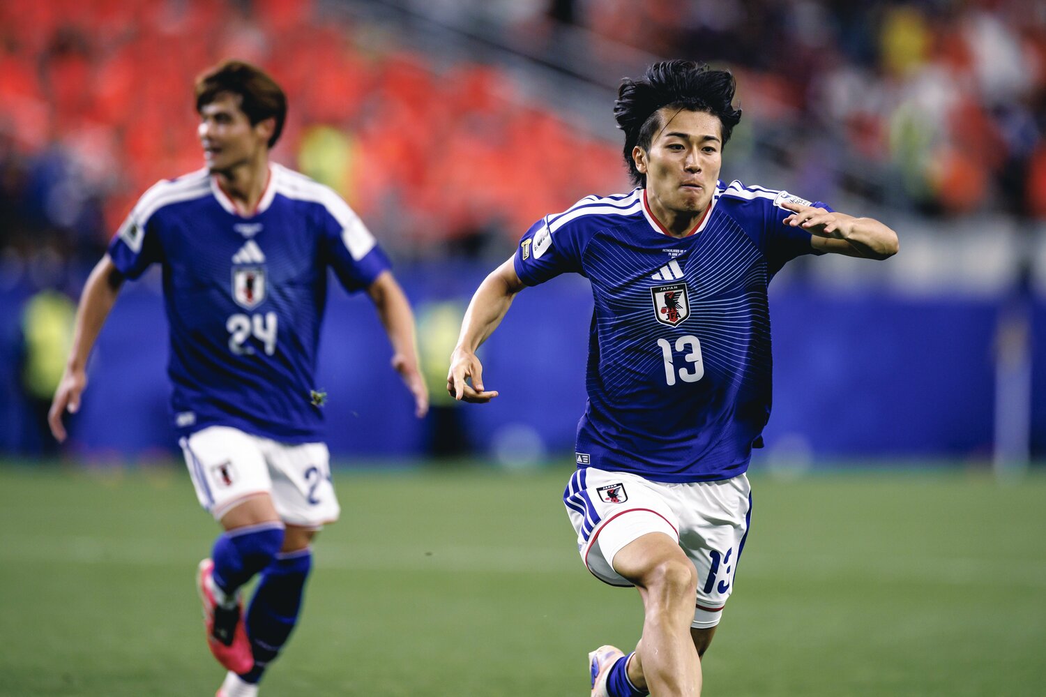 後半12分、日本の今大会初ゴールをマークしたのは中村敬斗だった ©Kiichi Matsumoto/JMPA