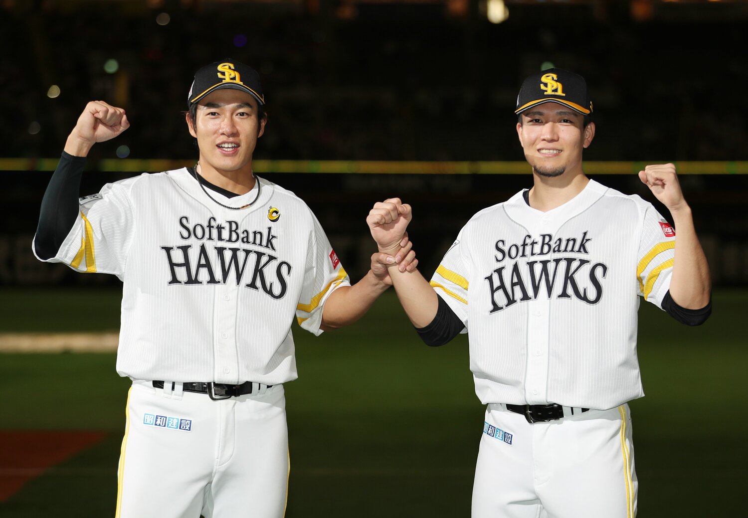 柳田悠岐、千賀滉大、甲斐拓也は2010年ドラフトの同期　©JIJI PRESS