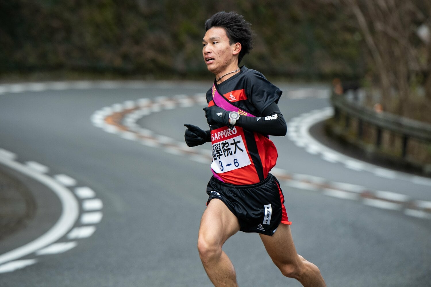 1月の箱根で6区を快走した島崎慎愛 ©Nanae Suzuki