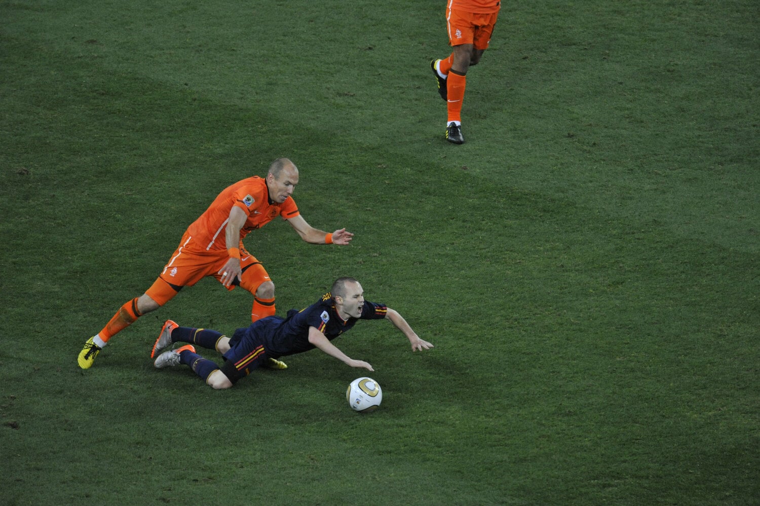 2010年W杯決勝ではイニエスタら擁するスペインの前に涙をのんだ ©Takuya Sugiyama/JMPA