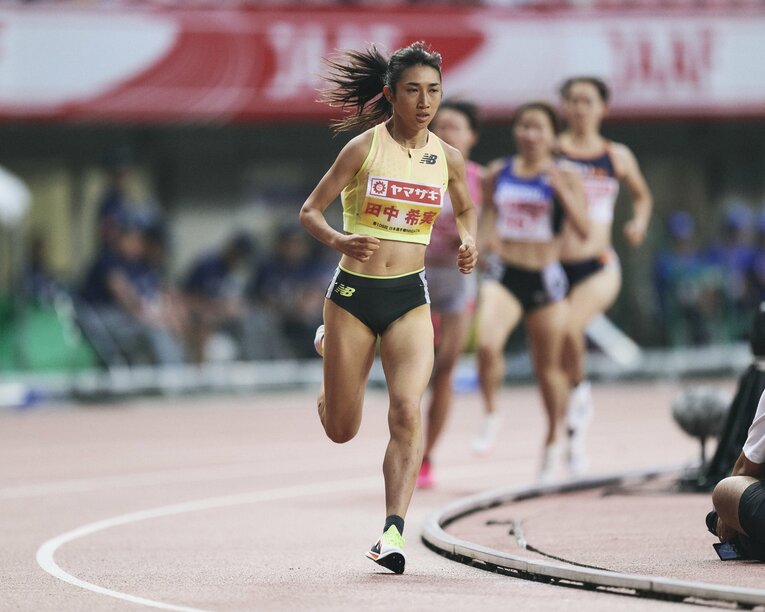 6月の日本選手権では五輪標準記録も突破して圧巻の独走劇を見せた田中　©Yuki Suenaga