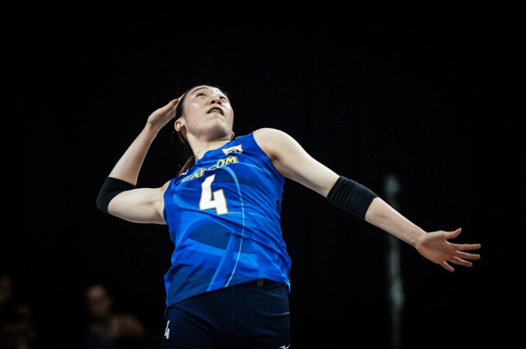 石川真佑（VNLトルコ戦）　©Volleyball World