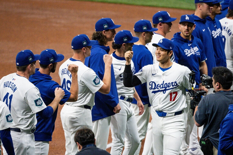 開幕戦から打者として活躍を見せた大谷　©Nanae Suzuki