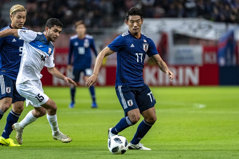 2018年、代表でキャリアを積み重ね始めた頃の守田　©Takuya Sugiyama