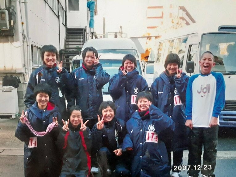 1年生が4人加わり、7人となった部員は後に長野東初の全国高校駅伝出場を決めることになる／取材対象者提供