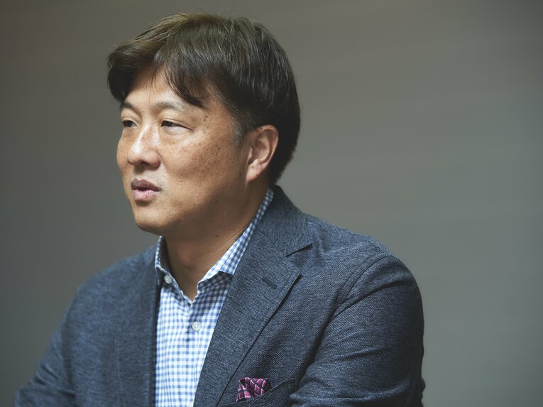 大谷について解説する岡島秀樹氏　©︎Yuki Suenaga