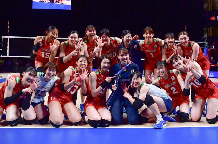 メンバー外になったことで、自らの役割を整理することができたと話した関（写真はVNL6勝目を飾ったマカオラウンド最終戦）　©︎Volleyball World