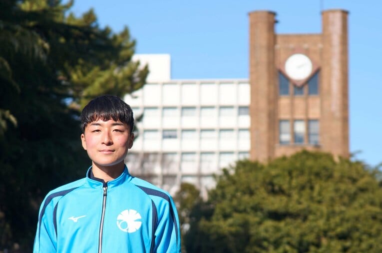 前回の箱根駅伝は学生連合チームで8区を走って区間7位だった東大の秋吉　©Atsushi Hashimoto