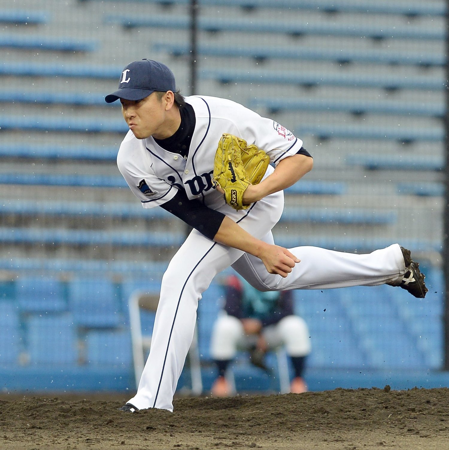 トライアウトのマウンドで力を込める田中(2015年) ©︎Sankei Shimbun