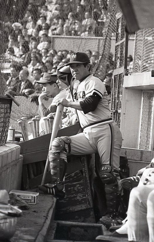 選手兼監督として南海を率いた野村　©JIJI PRESS