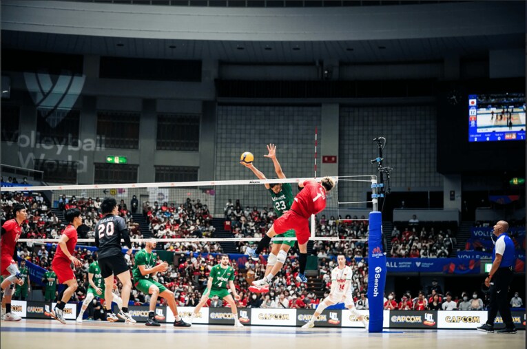 ネーションズリーグ ブルガリア戦　©︎FIVB