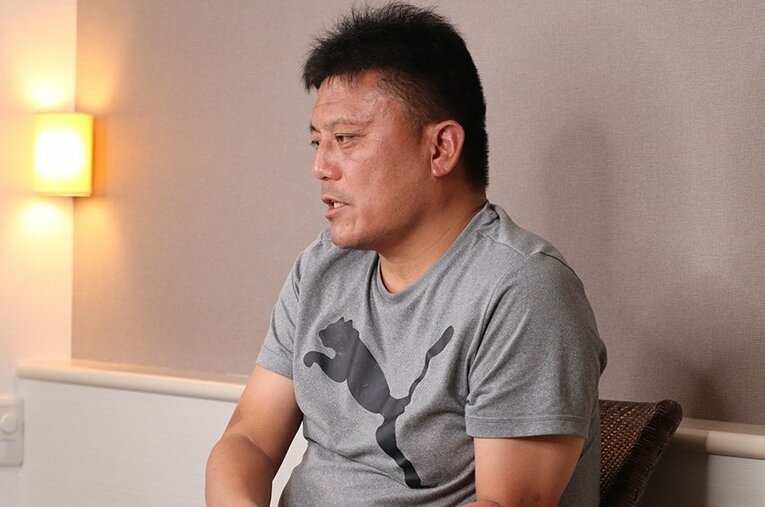 昨シーズン、京都サンガF.C.の監督に就任した曺貴裁。11年J2に停滞していたチームを1年でJ1昇格へと導いた ／ photograph by KYOTO.P.S.