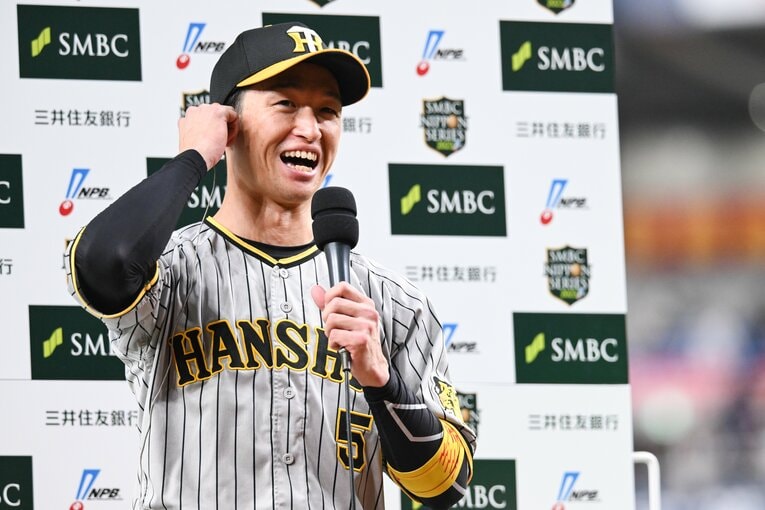 日本シリーズMVPに輝いた近本光司　©︎Nanae Suzuki
