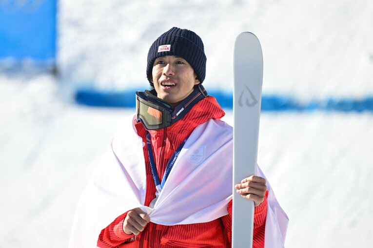 2026年ミラノ・コルティナ五輪フフリースタイルスキー男子デュアルモーグル決勝・堀島行真　©︎Nanae Suzuki/JMPA