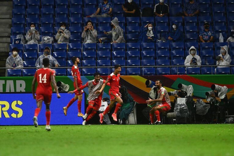 オマーンの選手たちは大喜び　©JMPA