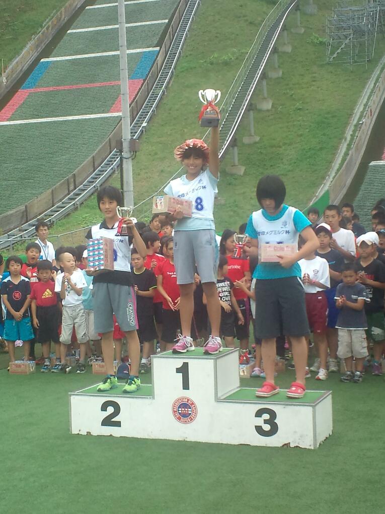 中学2年時の雪印メグミルク杯ジャンプ大会では2位に／取材対象者提供